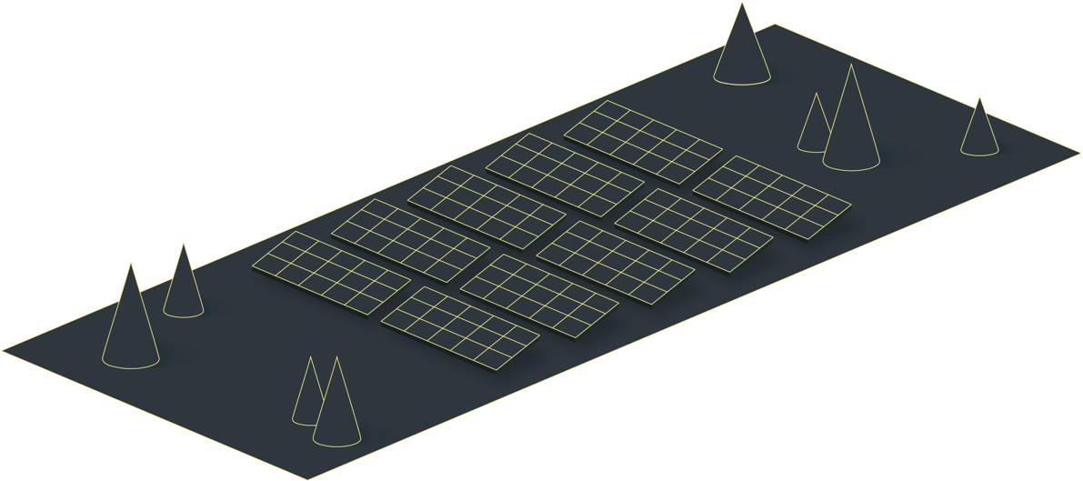 graphic of solar panels